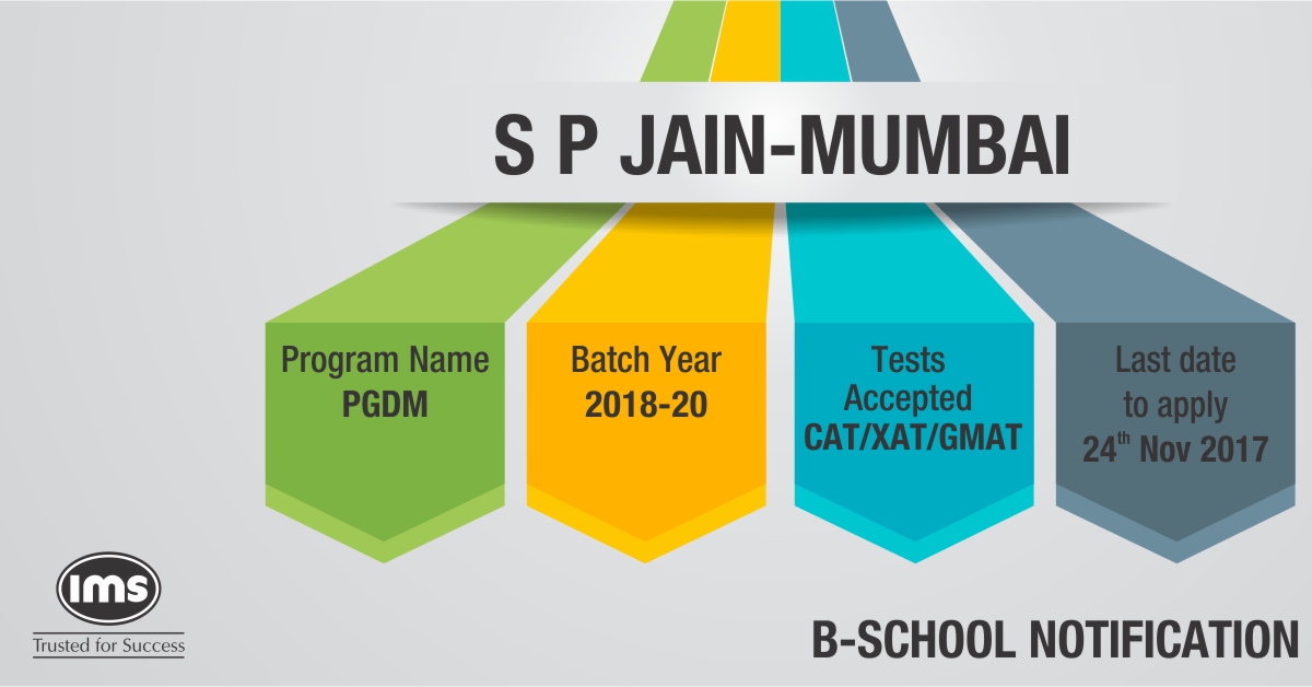 SP Jain Mumbai PGDM 20192021 admission notification and Application